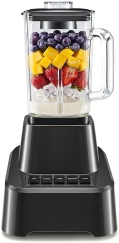 Smoothie Blender with Pulse Function and Glass Jar
