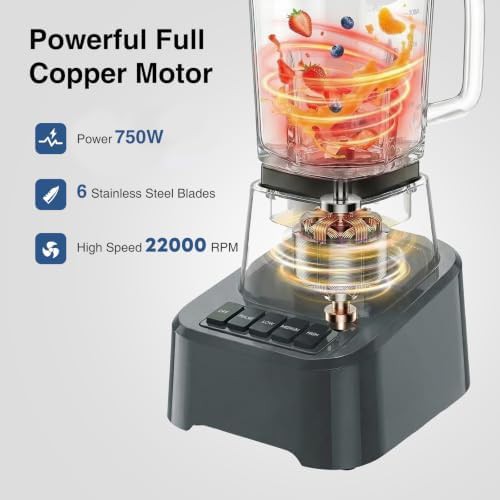Full Size Professional Kitchen Blender with Glass Jar — photo 3