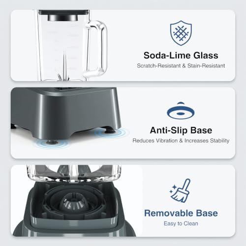 Full Size Professional Kitchen Blender with Glass Jar — photo 4