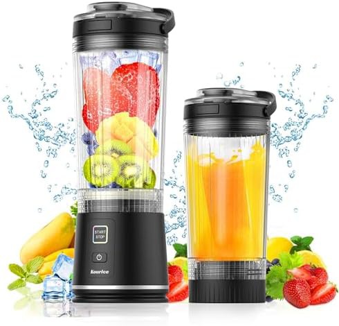Black rechargeable portable mini blender