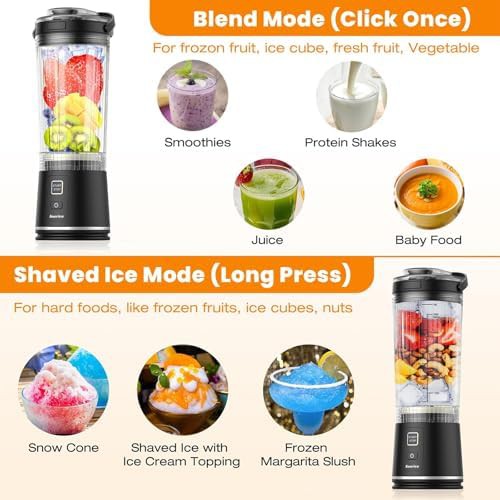 Black rechargeable portable mini blender — photo 4