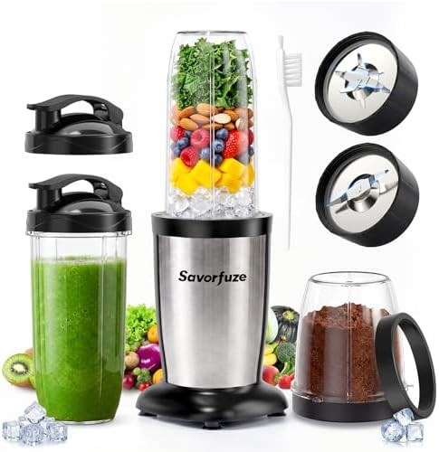 Stainless steel smoothie and grinder combo