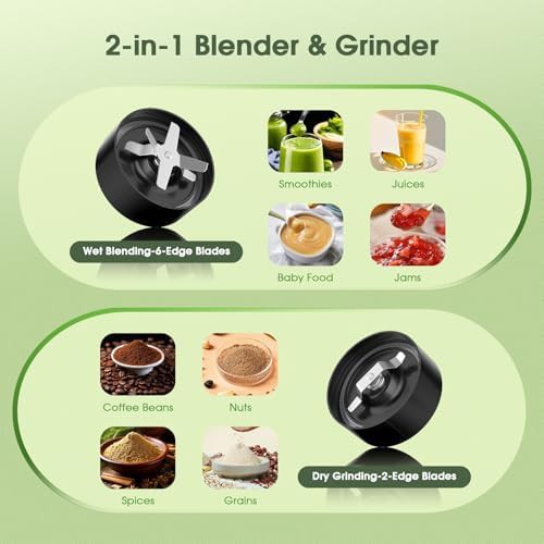 Portable smoothie blender with multiple cup sizes — photo 4