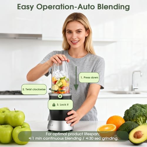Portable smoothie blender with multiple cup sizes — photo 5