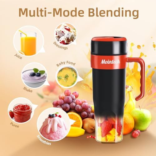 Black portable rechargeable personal blender — photo 5